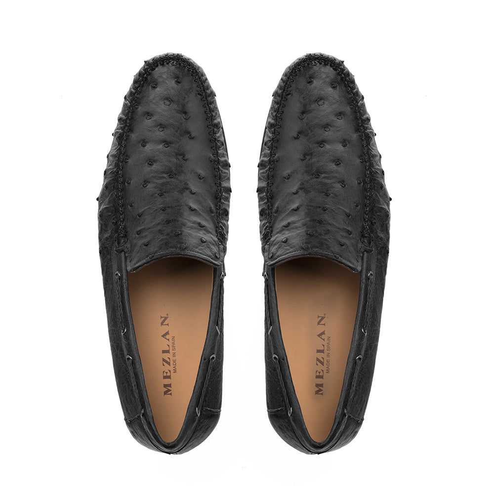 Mezlan 7318-S-RX612 Men's Shoes Exotic Ostrich Dress Moccasin Loafers (MZ3496)