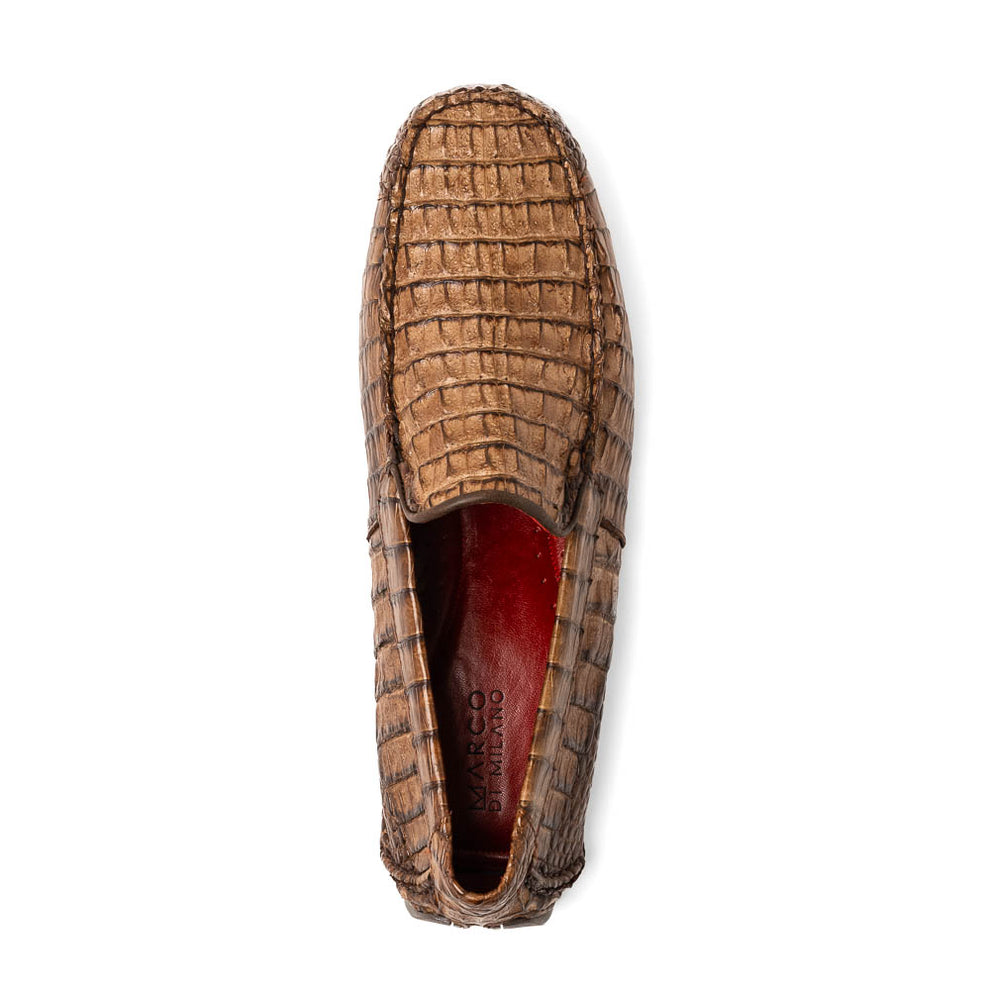 Marco Di Milano Remo Men's Shoes Exotic Crocodile Moccasin Driver Loafers (MDM1188)