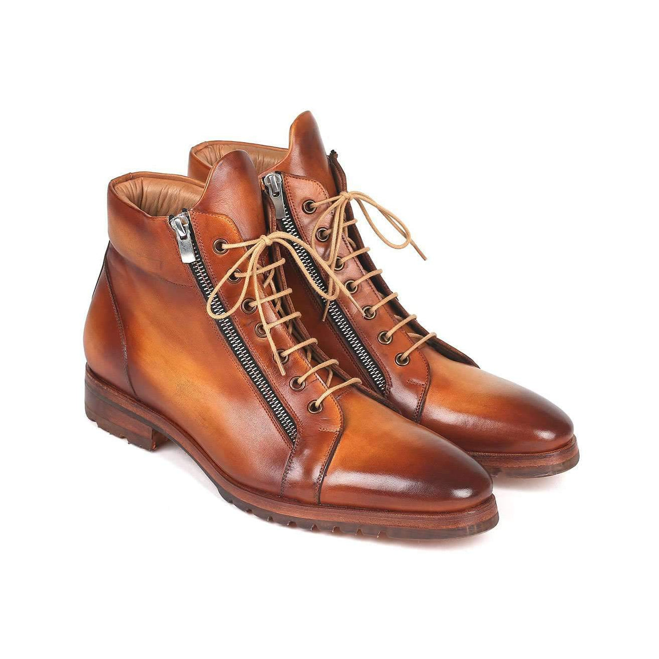 Paul Parkman Men's Brown Calf-Skin Leather Boots 12455-CML (PM6141)