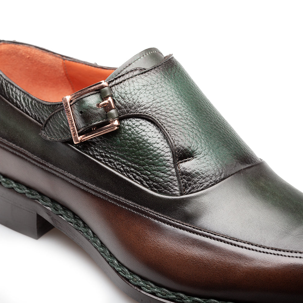 Mezlan Artesano 21261 Men's Shoes Calf-Skin Leather Single Monk-Straps Loafers (MZ3766)