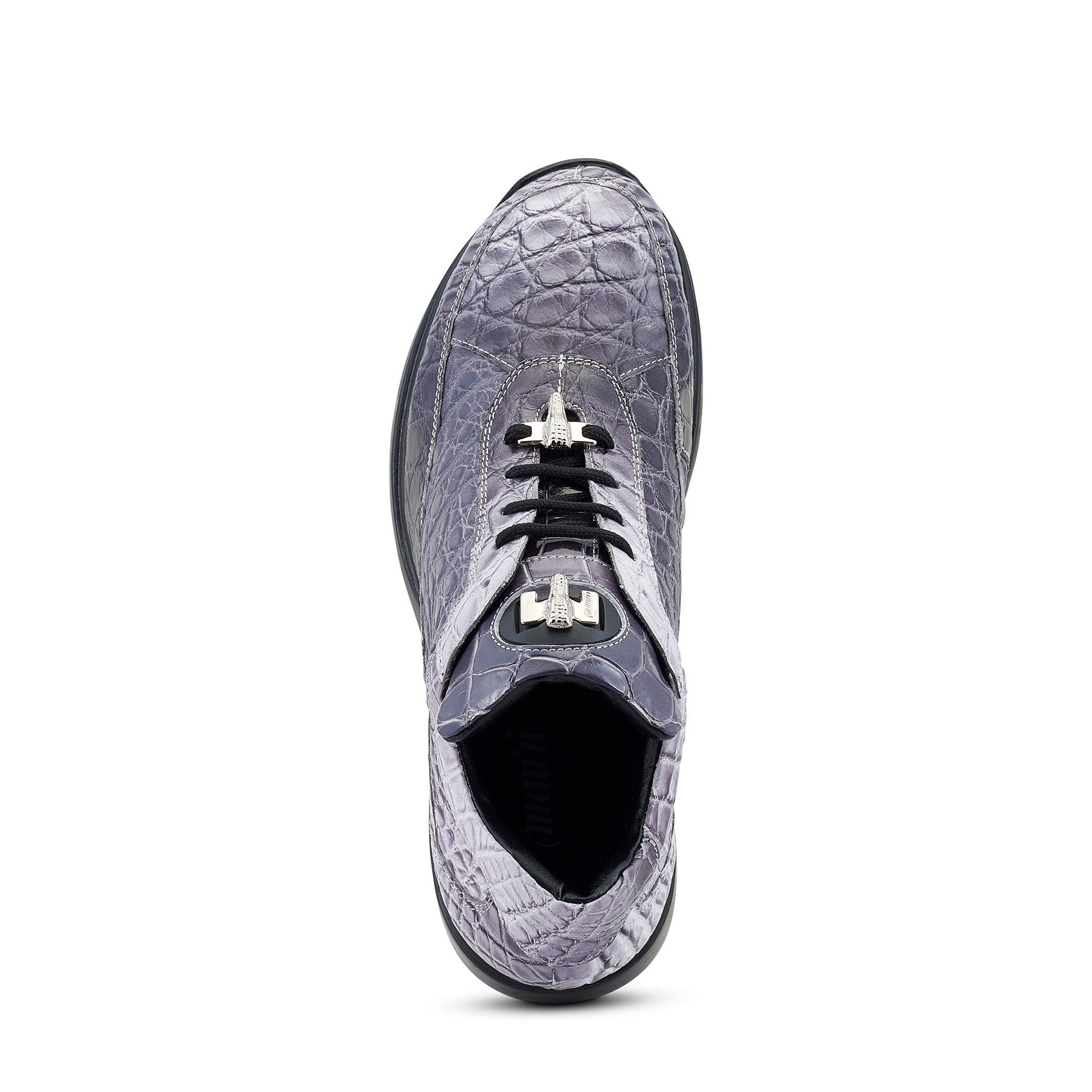 Mauri Bloodshed 8900/2 Men's Shoes Gray Combo Exotic Alligator Casual Sneakers (MA5483)