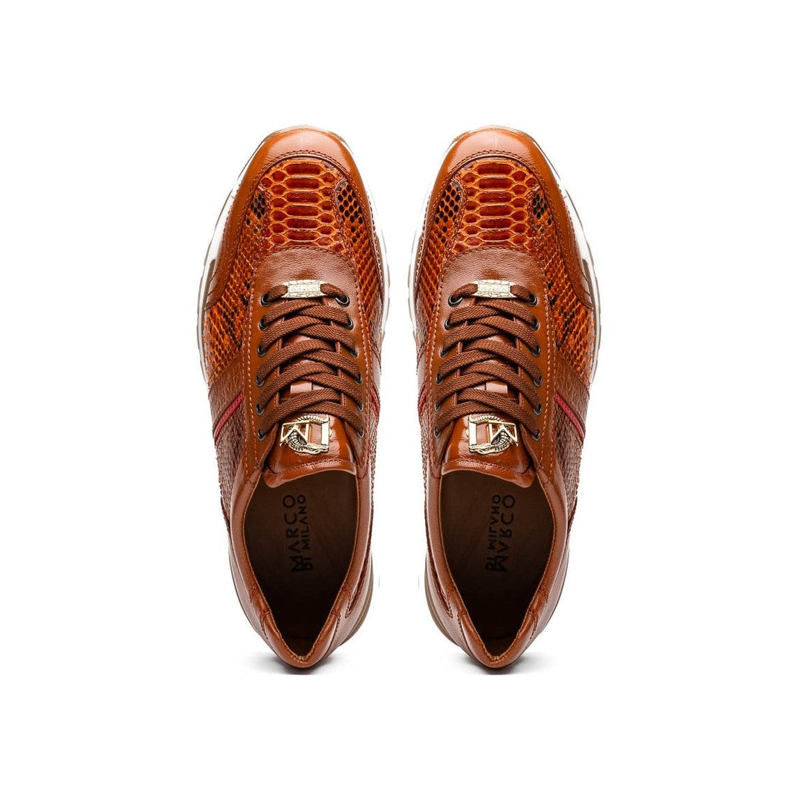 Marco Di Milano Brescia Men's Shoes Genuine Snake Skin / Calf-Skin Leather Sneakers (MDM1124)