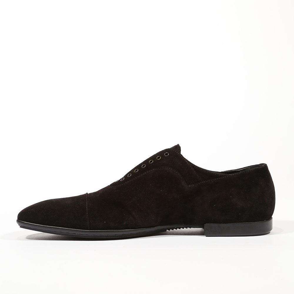 Cesare Paciotti Luxury Italian Men's Vit Camoscio Black Loafers (CPM5330)