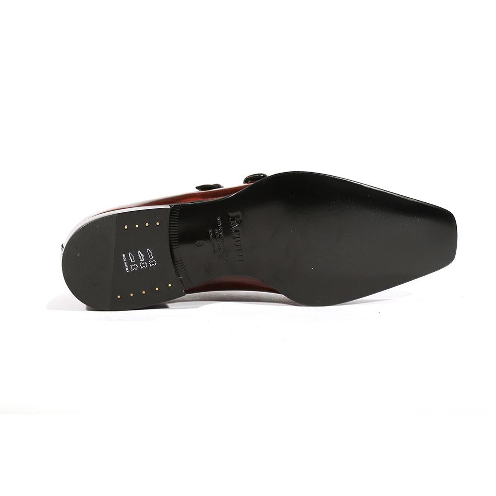 Cesare Paciotti Luxury Italian Men's Buckhold Loafers Baio Bordeaux Designer Shoes (CPM5459)