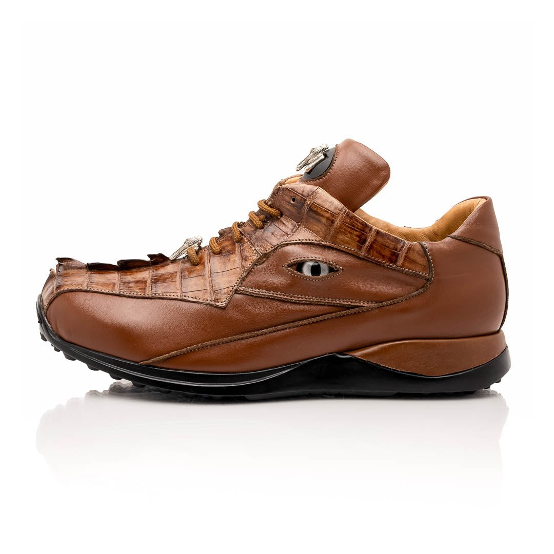 Mauri Hazard 8596/4 Men's Shoes Exotic Hornback / Nappa Leather Sneakers (MA5644)