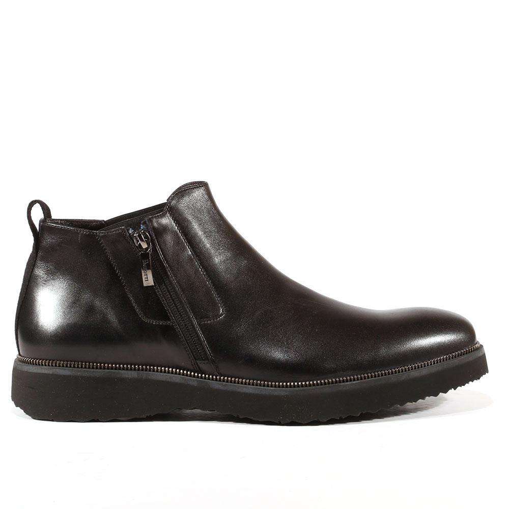 Cesare Paciotti Luxury Italian Men's Designer Shoes Vit Mat Black Leather Boots (CPM3056)