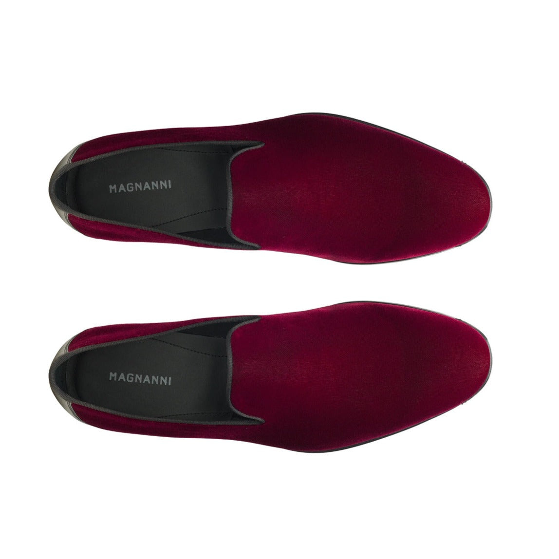Magnanni Jareth 22334 Men's Shoes Burgundy Velvet Formal/Dress Loafers (MAGS1117)