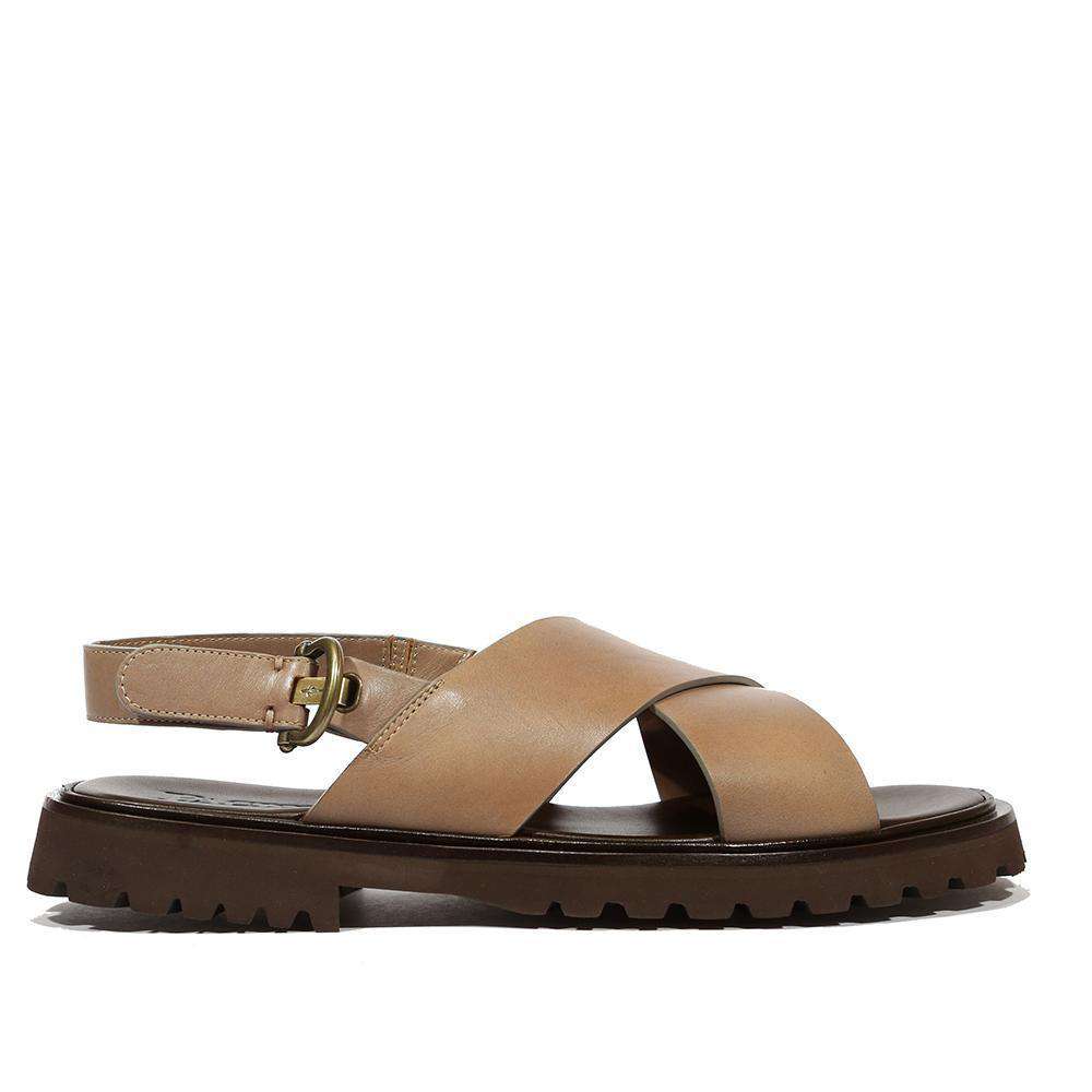 Cesare Paciotti Luxury Italian Men's Vacchetta Grey Taupe Sandals (CPM5100)