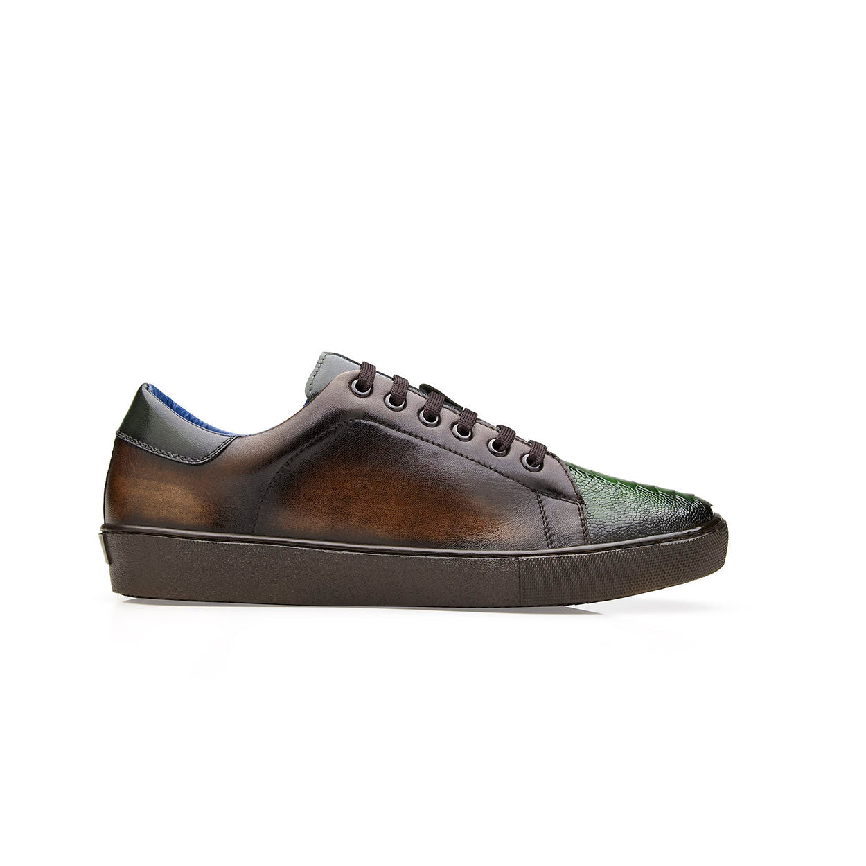 Belvedere Stone Y31 Men's Shoes Ostrich / Calf-Skin Leather Sneakers (BV3171)