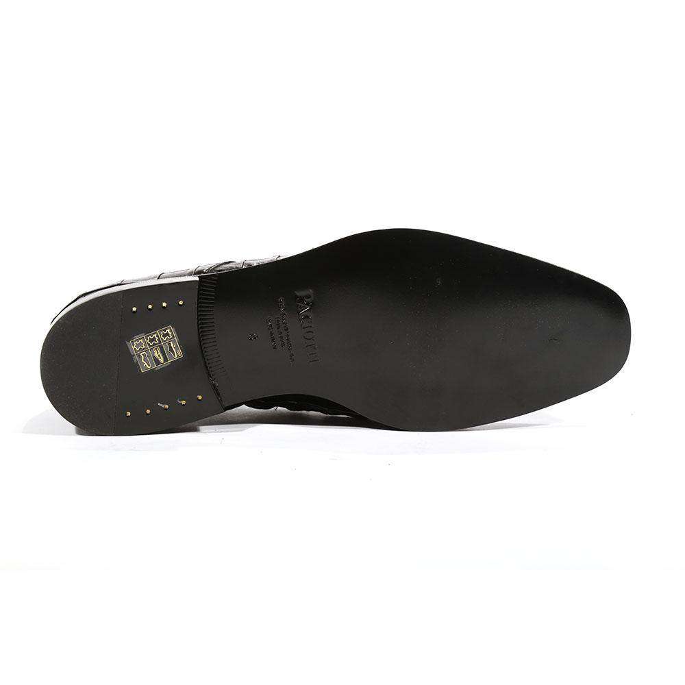 Cesare Paciotti Luxury Italian Men's Oxfords Black Nappa Plisse Designer Shoes (CPM5443)