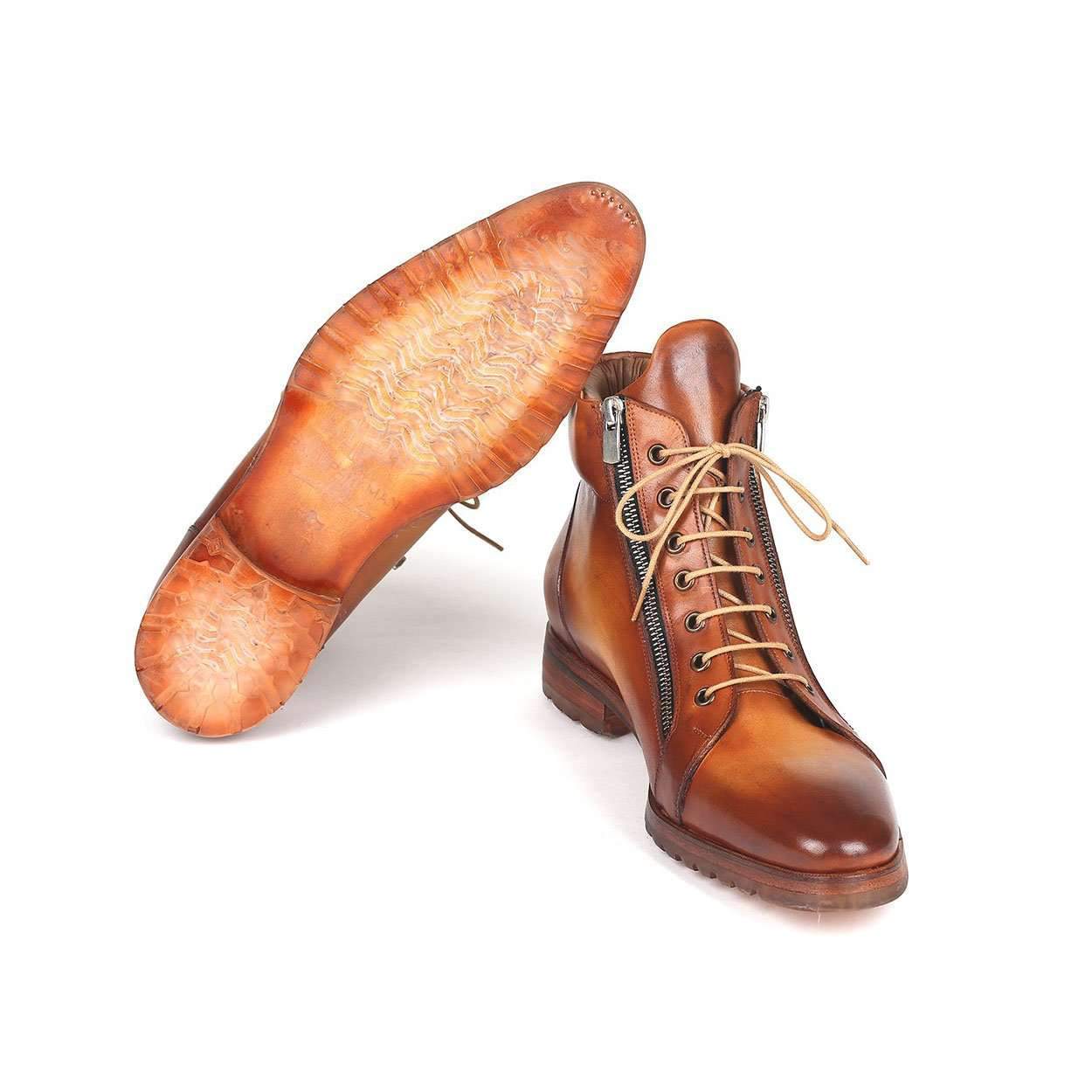 Paul Parkman Men's Brown Calf-Skin Leather Boots 12455-CML (PM6141)