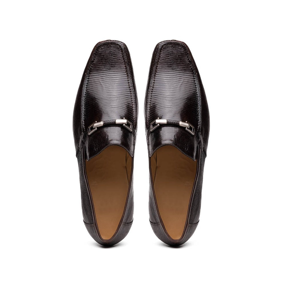 Marco Di Milano Fabro Men's Shoes Exotic Lizard Horsebit Loafers (MDM1081)