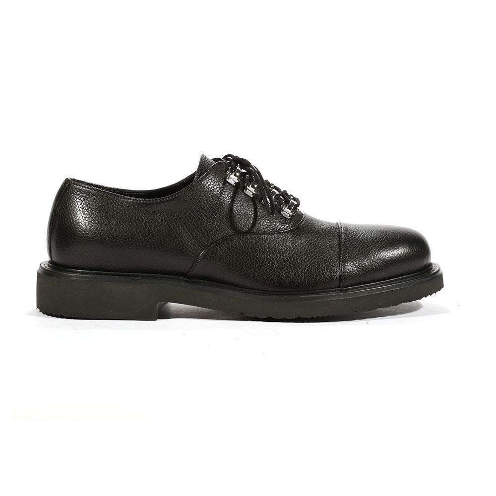 Cesare Paciotti Luxury Italian Men's Oxfords Black Foam Bufalo G Designer Shoes (CPM5473)