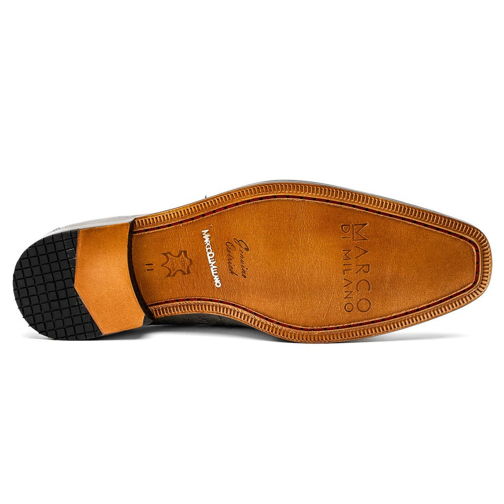 Marco Di Milano Fangio Men's Shoes Genuine Ostrich Leg / Ostrich Quill Penny Loafers (MDM1112)
