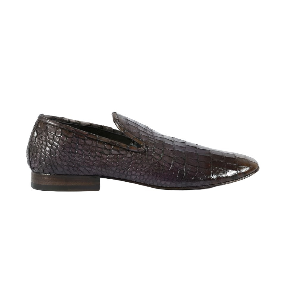 Jo Ghost Men's Italian Designer Shoes Louisiana Baby Cenere Loafers(JG5112)
