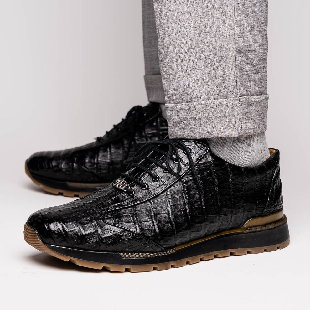 Marco Di Milano Alonzo Men's Shoes Genuine Caiman Crocodile Casual Sneakers (MDM1165)
