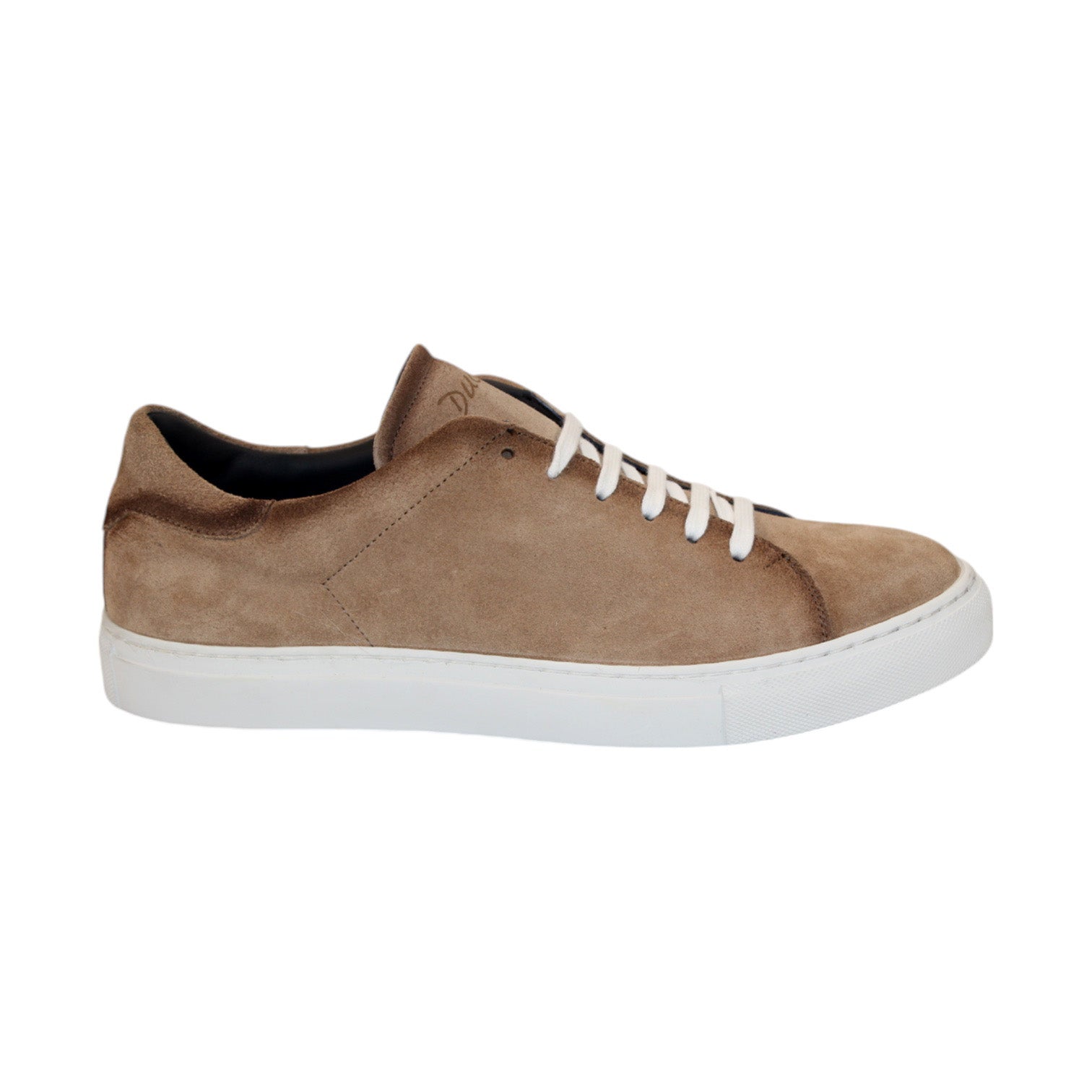Duca Cremona Men's Shoes Beige Suede Leather Sneakers (D1148)
