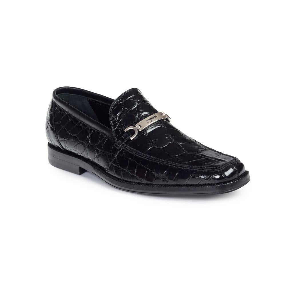 Mauri Men's Shoes Black Exotic Body Alligator Loafers 4692-2 (MA4508)
