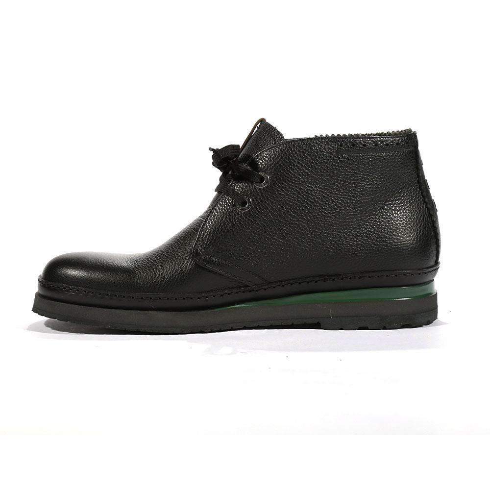 Cesare Paciotti Luxury Italian Men's Boots 4US Granello Black Cam Army Designer Shoes (CPM5402)