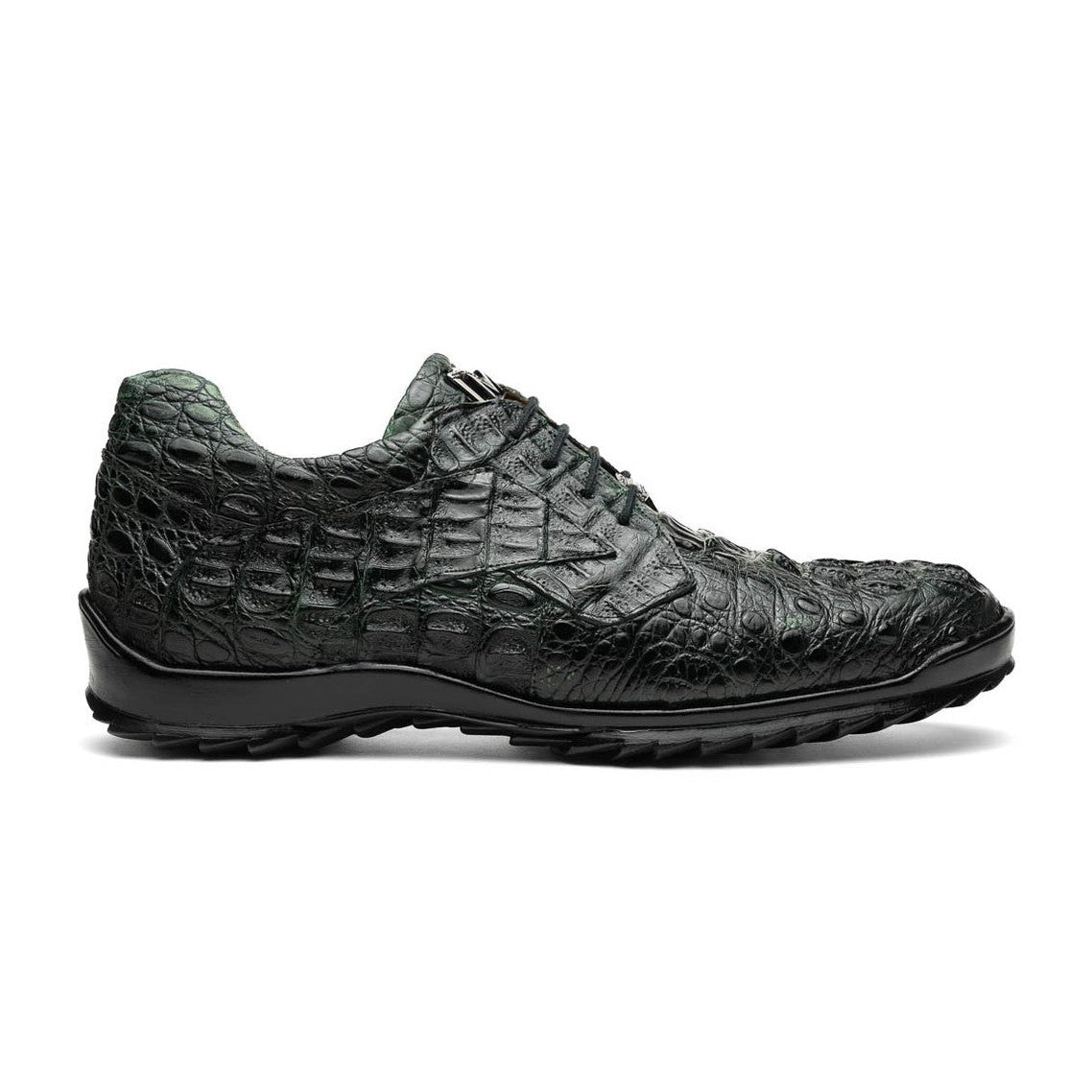 Marco Di Milano Kratos Men's Shoes Brown Exotic Caiman Crocodile Sport Sneakers (MDM1176)