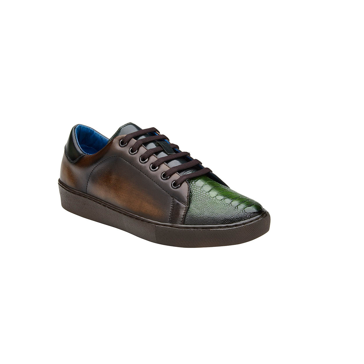 Belvedere Stone Y31 Men's Shoes Ostrich / Calf-Skin Leather Sneakers (BV3171)
