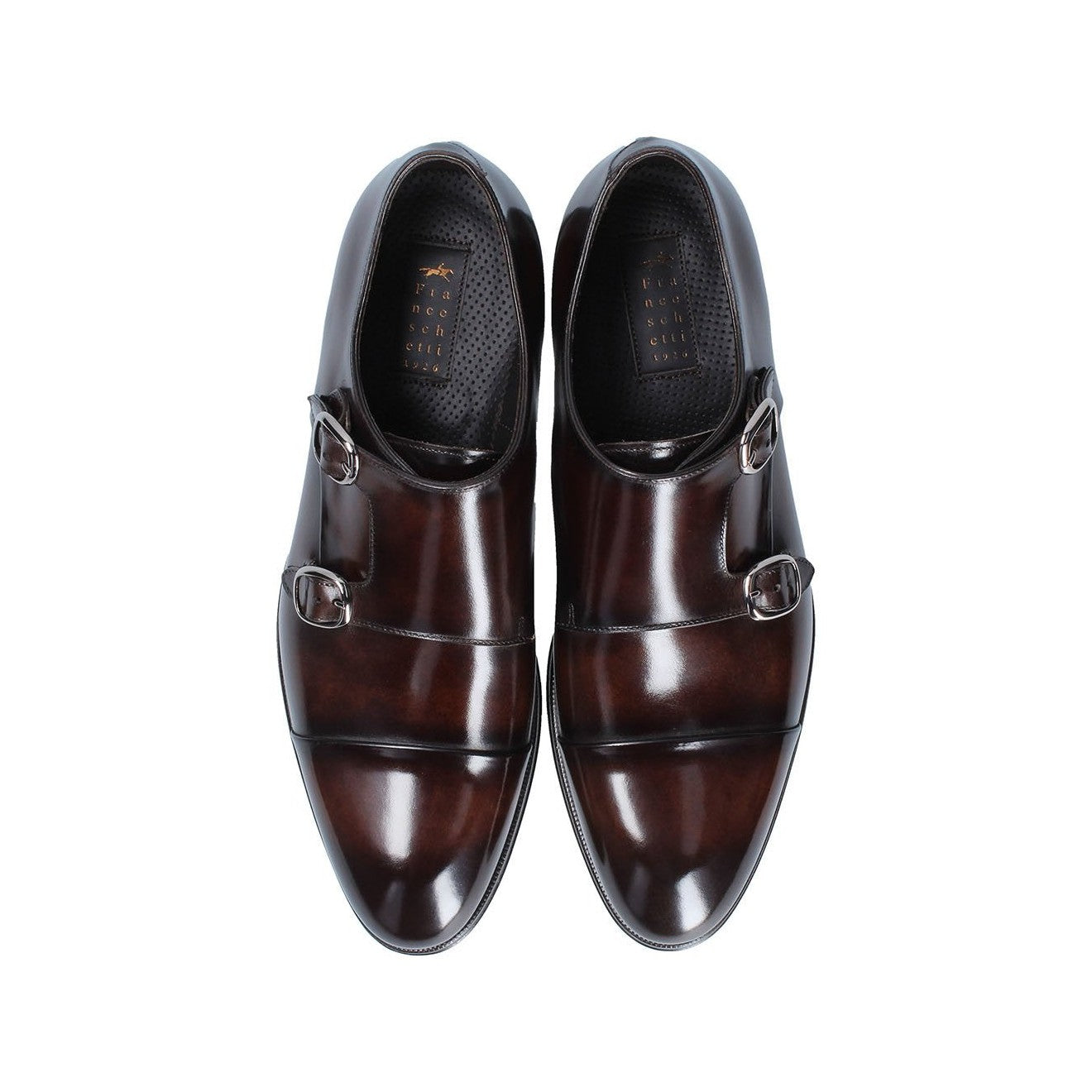 Franceschetti Genoa Men's Shoes Calf-Skin Leather Double Monk-Straps Loafers (FCCT1023)