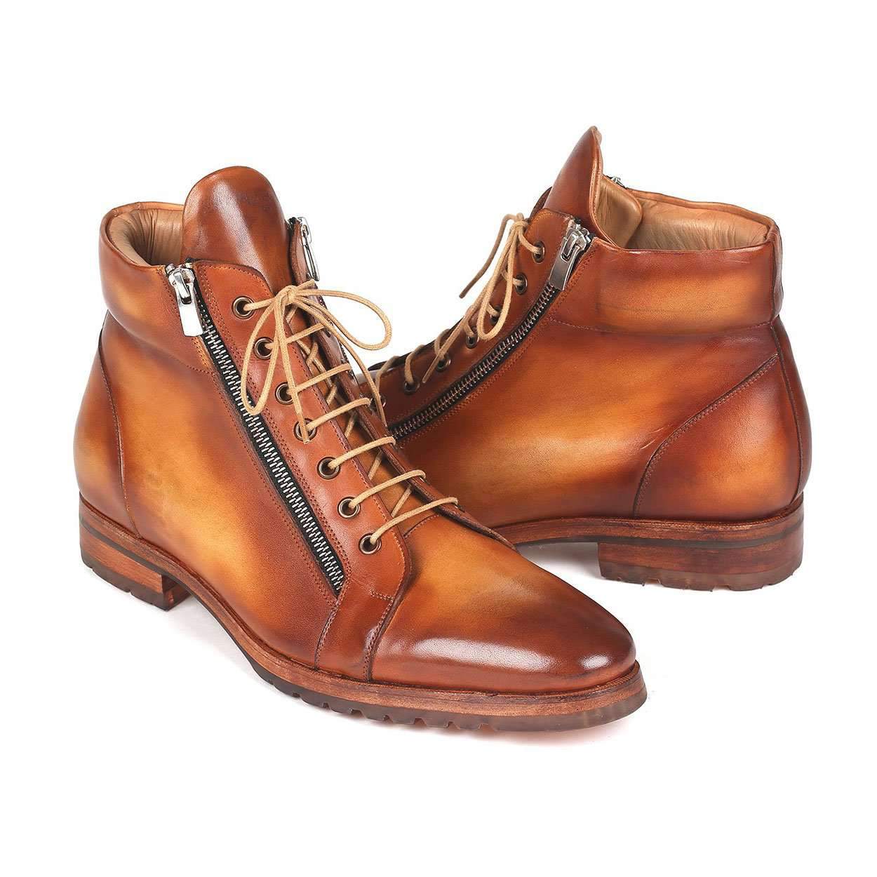 Paul Parkman Men's Brown Calf-Skin Leather Boots 12455-CML (PM6141)
